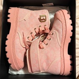 COACH Pink Booties